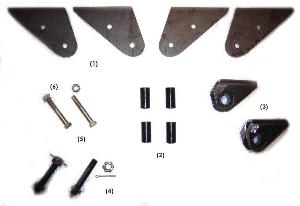 Willys Wagon Long Spring Shackle Reversal Kit without Steering Box Mountings